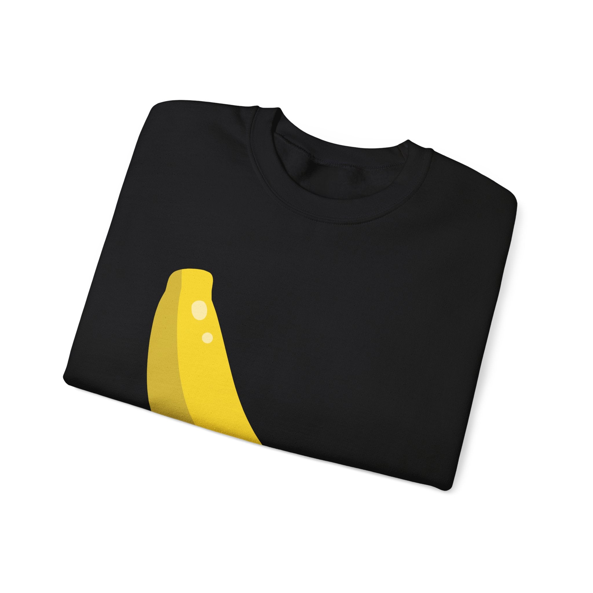 Banana Graphic Sweatshirt – Minimalist Yellow Fruit Crewneck