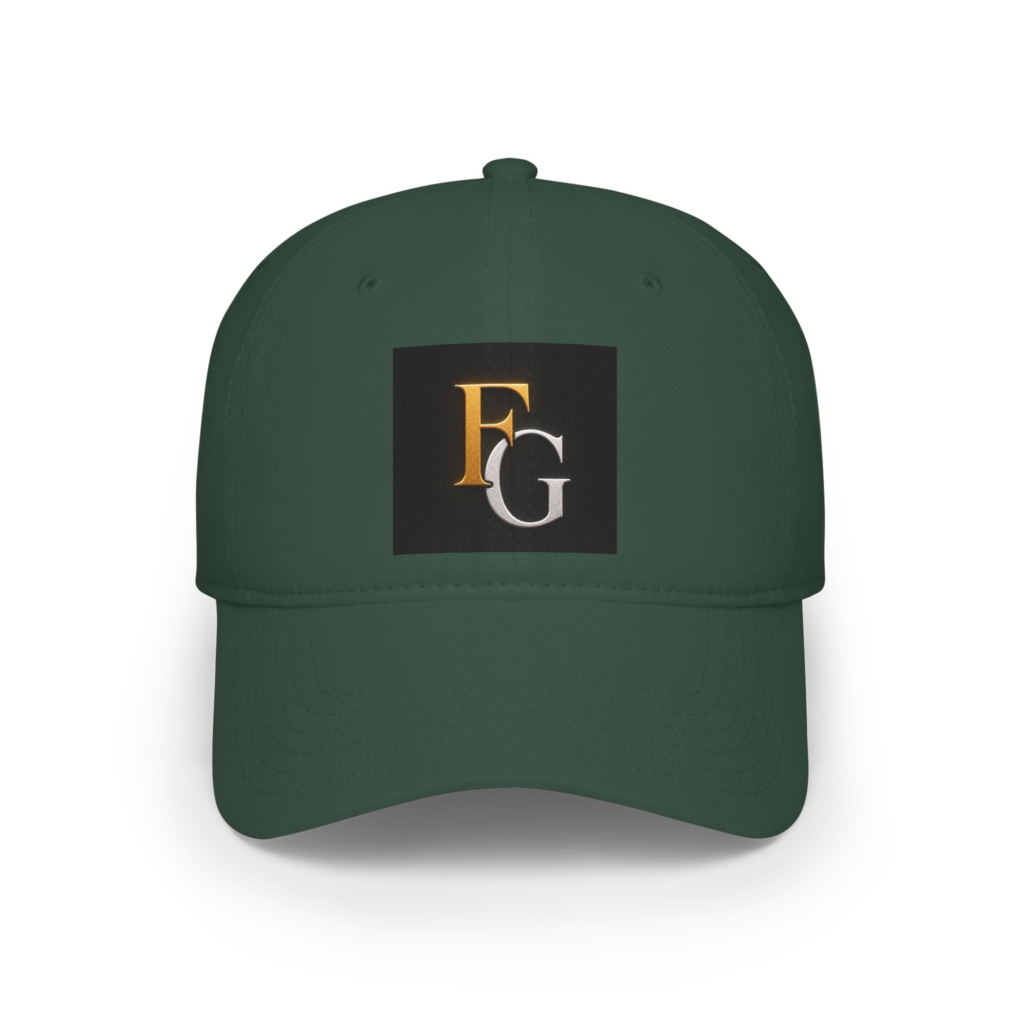 FG Monogram Low Profile Baseball Cap – Embroidered Gold & Silver Initials