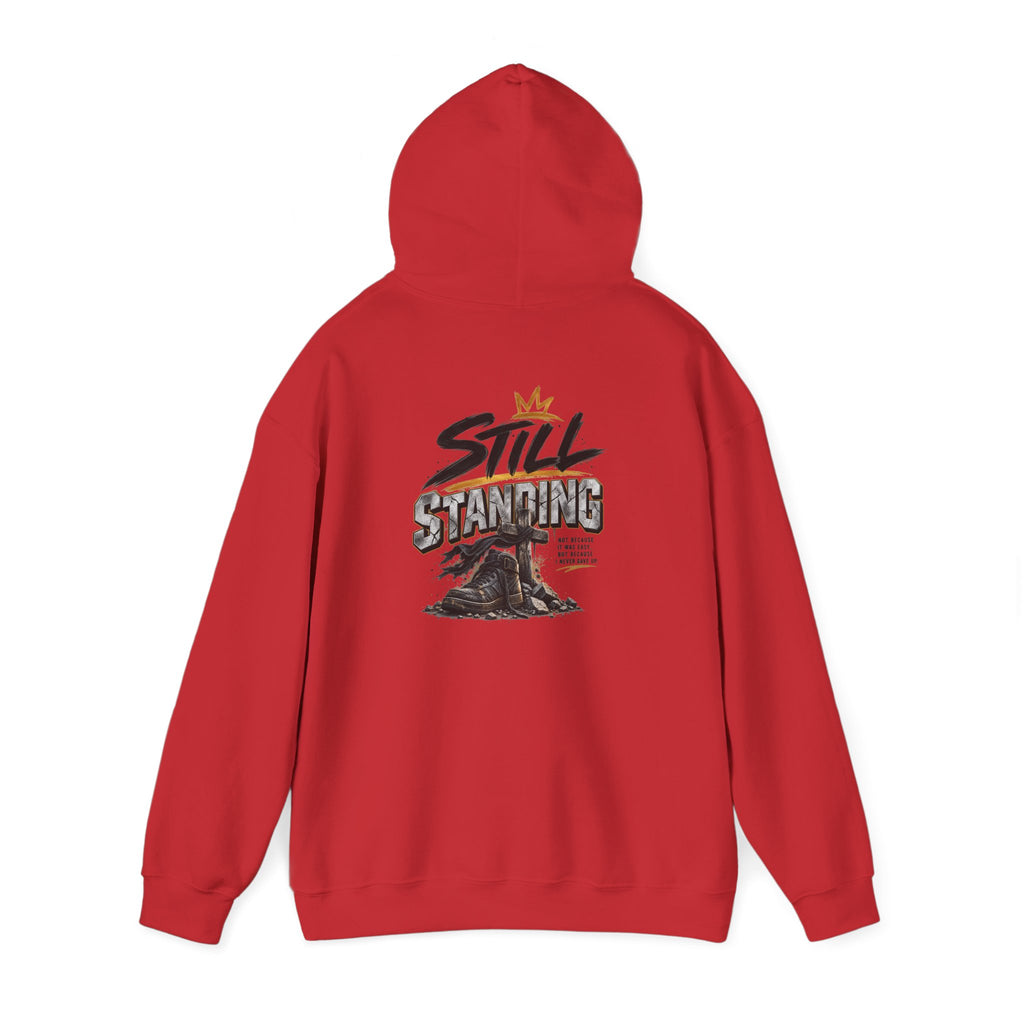 Still Standing Hoodie – Inspirational Mountain Sunrise Graphic Sweatshirt