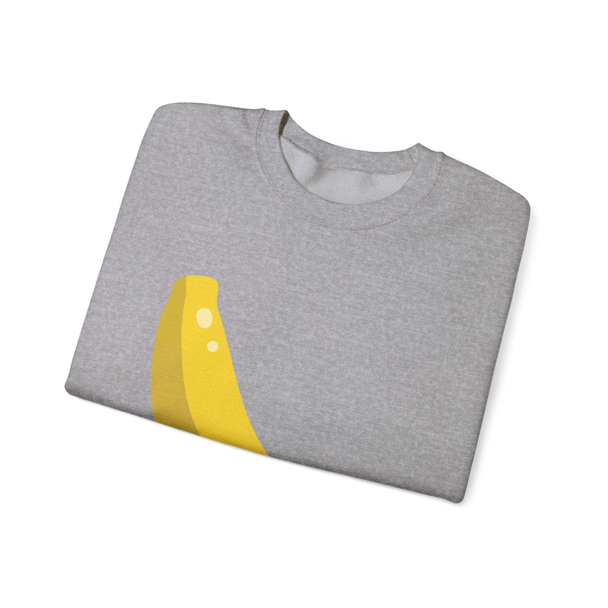 Banana Graphic Sweatshirt – Minimalist Yellow Fruit Crewneck